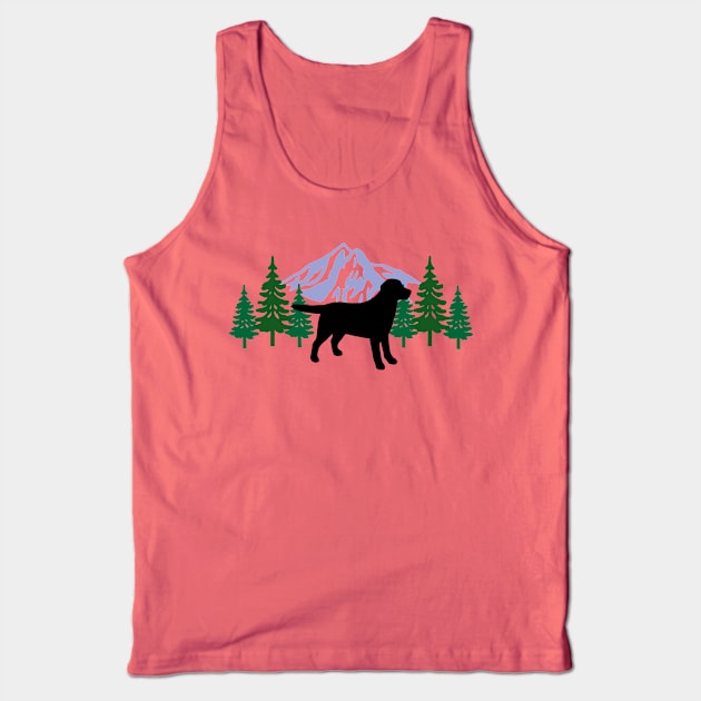 Black Labrador Evergreen Tank Top by HappyLabradors